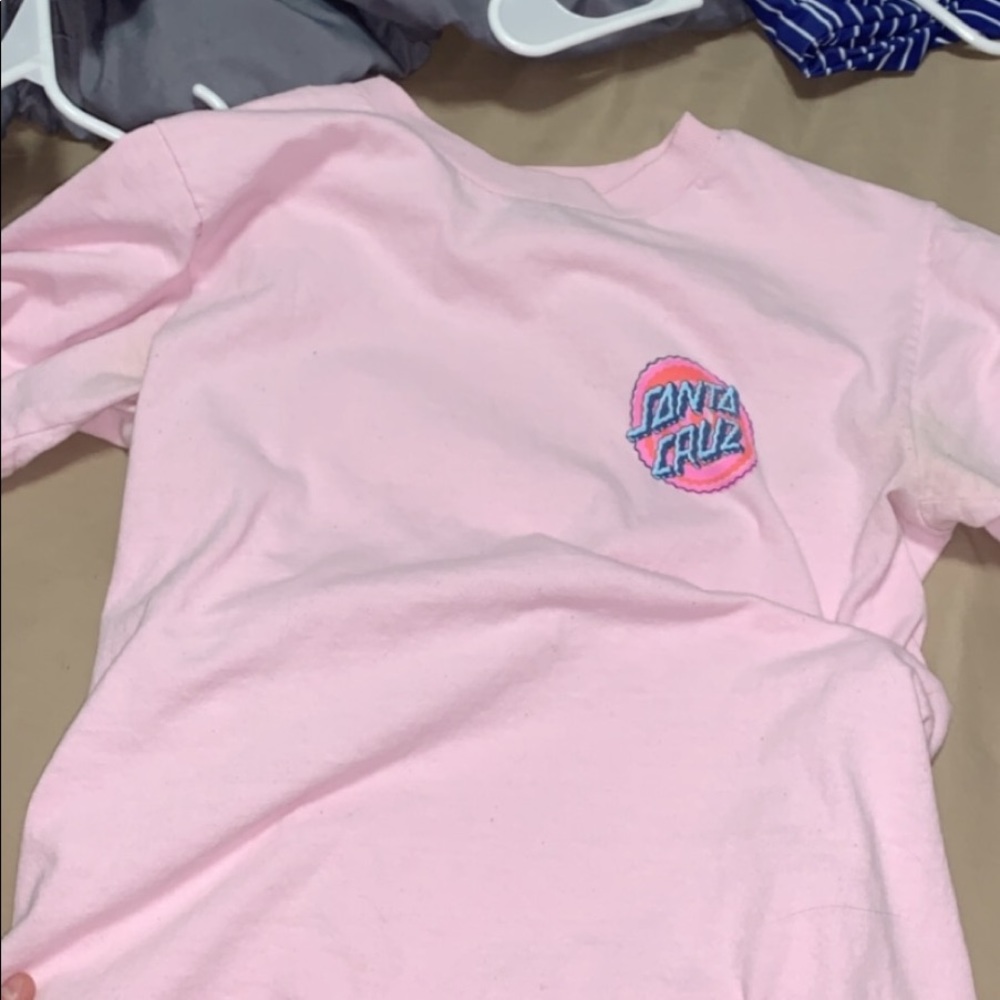 Pink Santa Cruz shirt